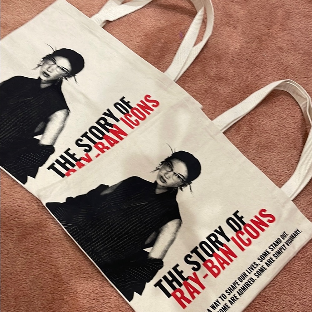 (2) Ray-Ban Icons Tote Bag brand new made in USA (unisex)